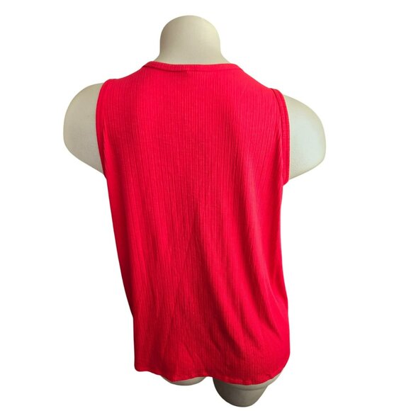 Old Navy Womens Red Pink Ribbed Tank Top Luxe Size XXL NWT JJ4058 - Picture 7 of 8